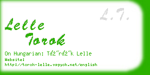 lelle torok business card